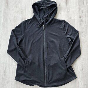 32 Degrees | black monochrome sporty lightweight hoodie sweatshirt | WMS L